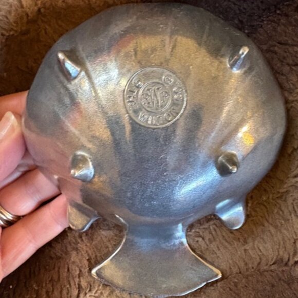 Wilton Company Armetale Pewter Shell Small Footed Trinket Dish Catch All Bowl - Picture 3 of 5